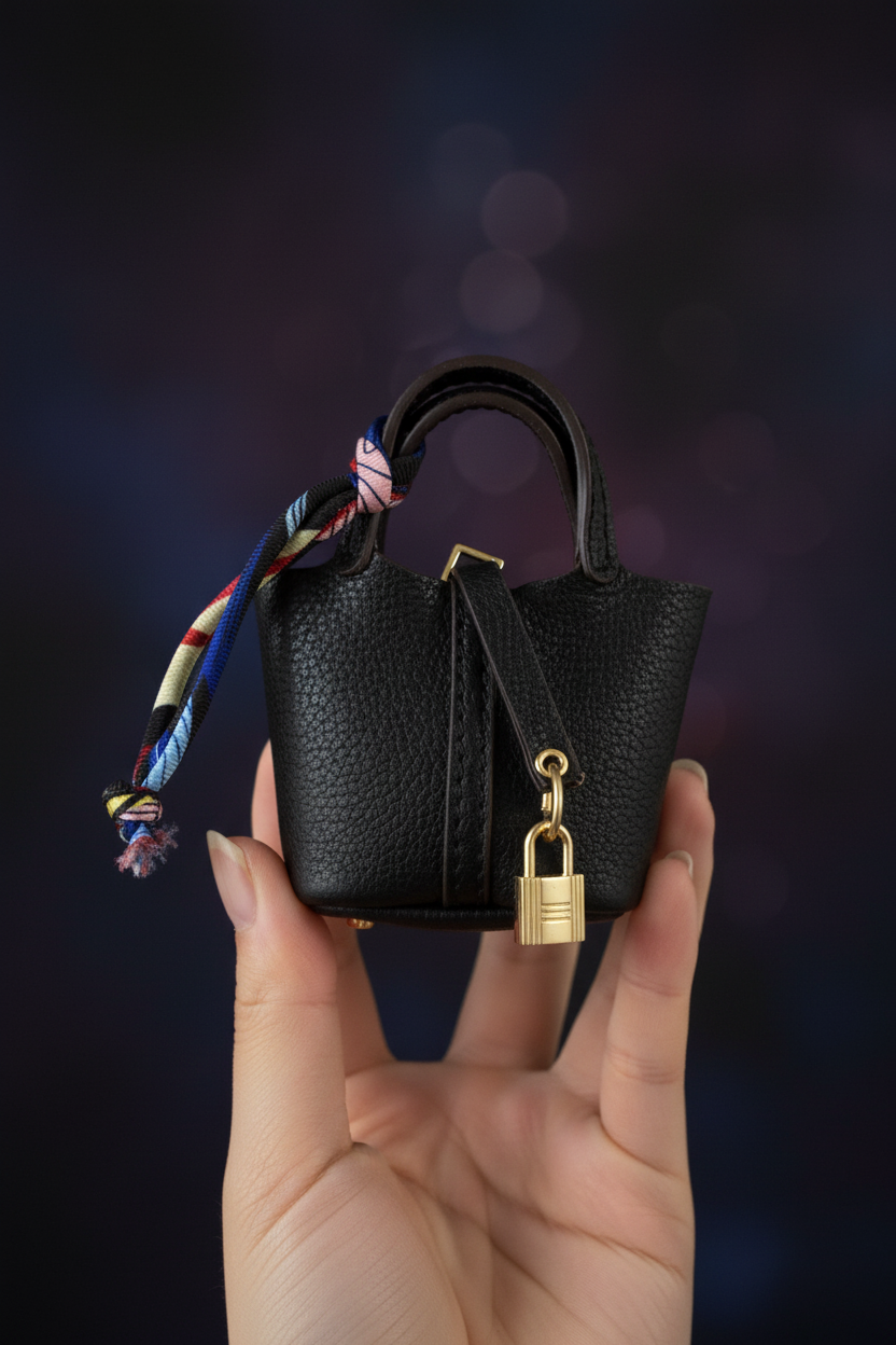 The Mayfair Mini Bucket Bag in Black