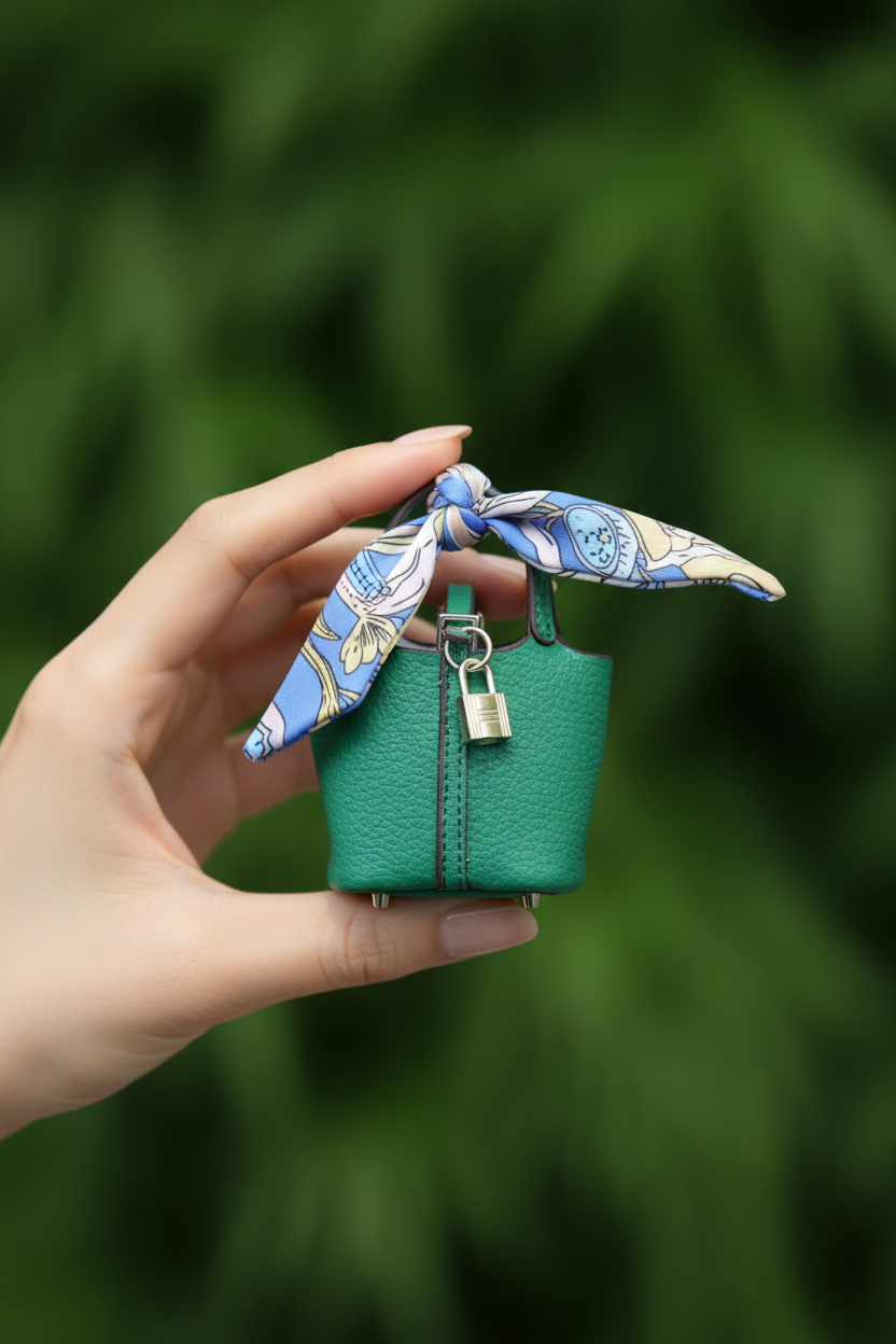 The Mayfair Mini Bucket Bag in Green
