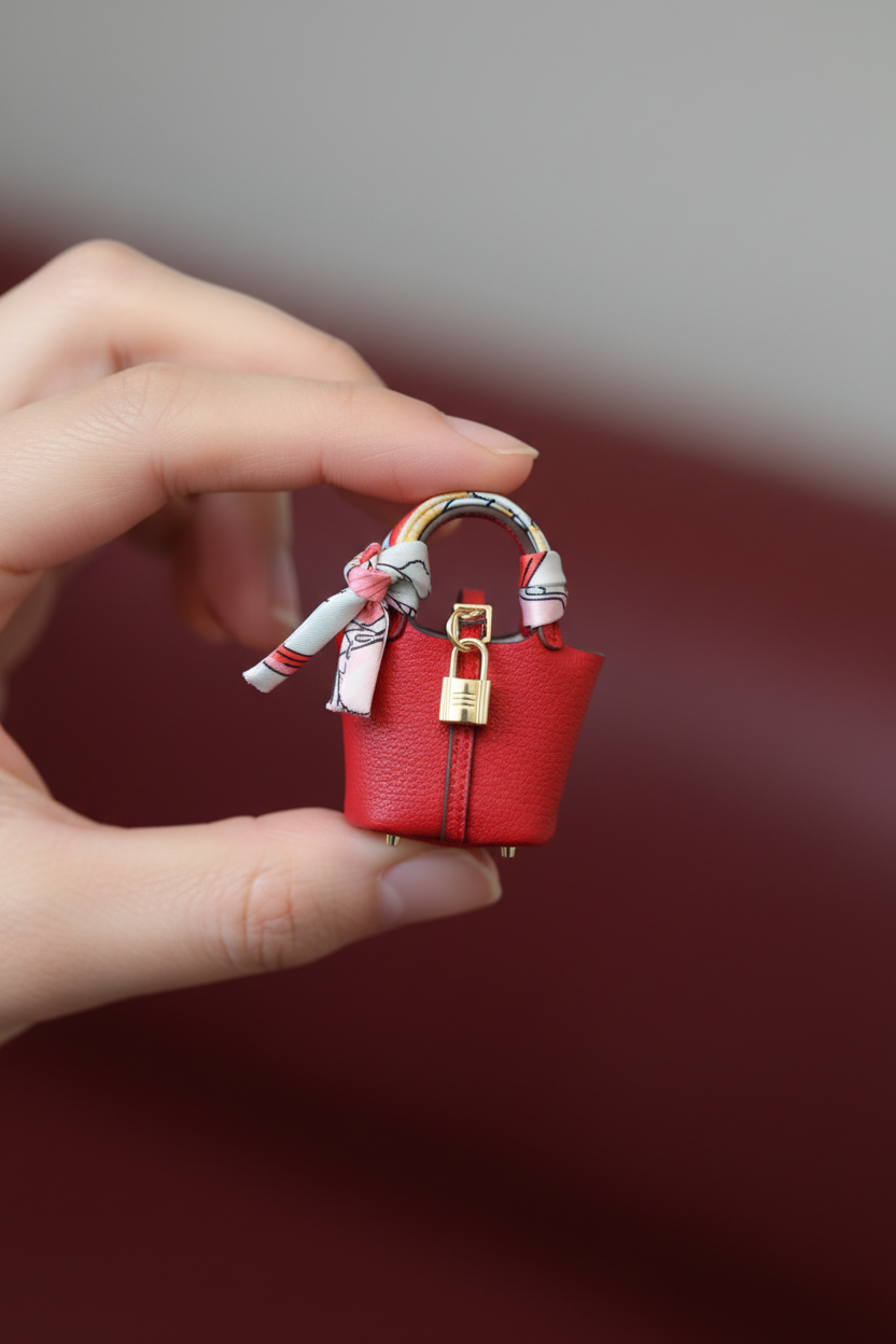 The Mayfair Mini Bucket Bag in Red
