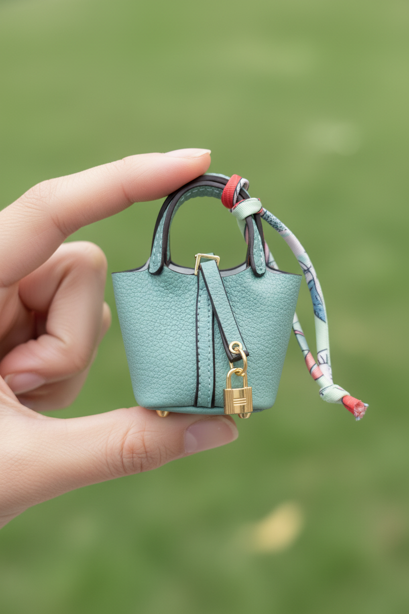 The Mayfair Mini Bucket Bag in Sage